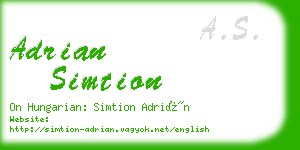 adrian simtion business card